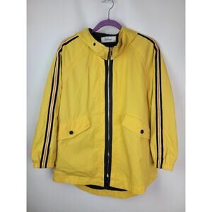 Dance Hip Hop Womens Full Zip 3/4 Sleeve Jacket Yellow Size Medium